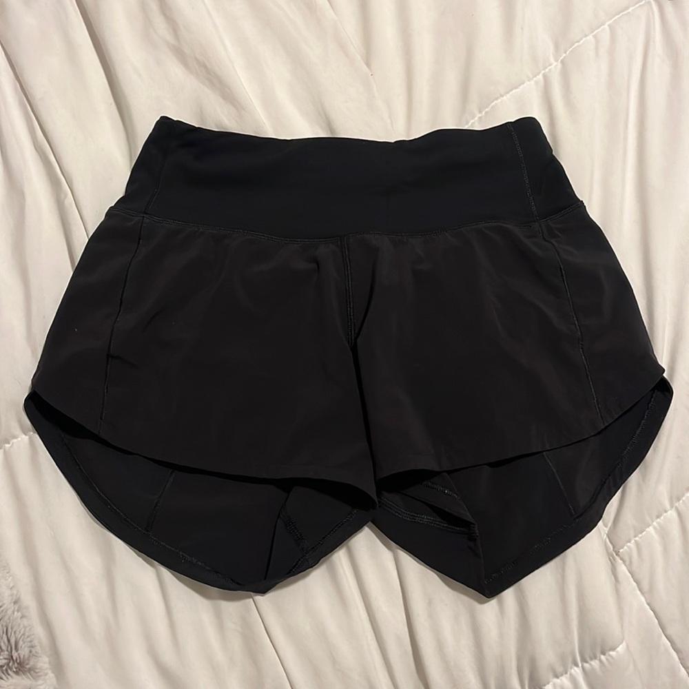 Black lululemon speed ups - size 0 / 4”